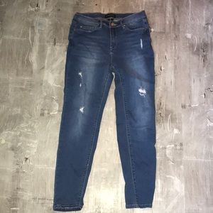 Nanette women’s high rise Ankle Skinny Ripped jeans